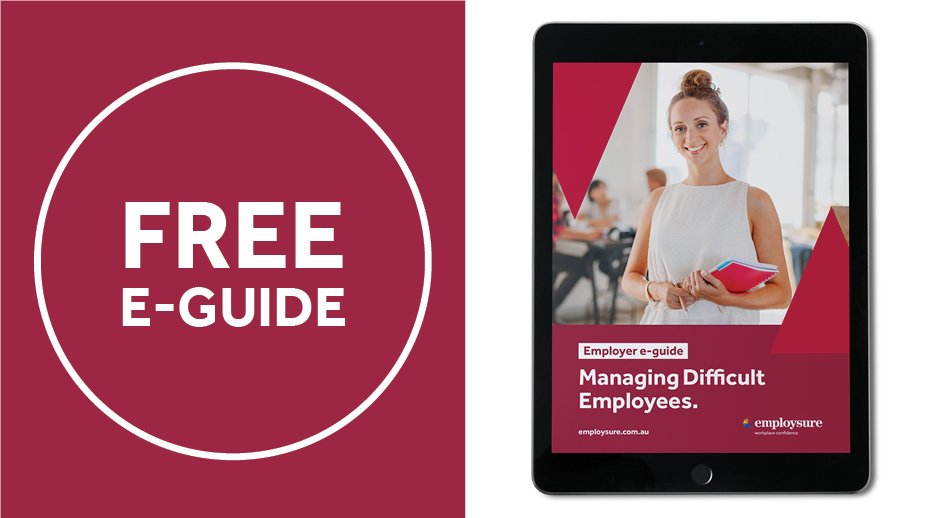 Peninsula_AU's tweet photo. Do you have an employee who always calls in sick or one that is always on their phone and social media? Get our free guide and uncover how to best manage problem staff.
https://t.co/H8WIfrsOyL
#employsure #smallbusiness #difficultemployees https://t.co/DZAaSBpI93