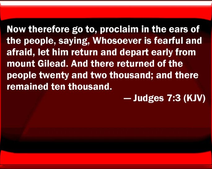 Less is more. We have no confidence in man but in God.