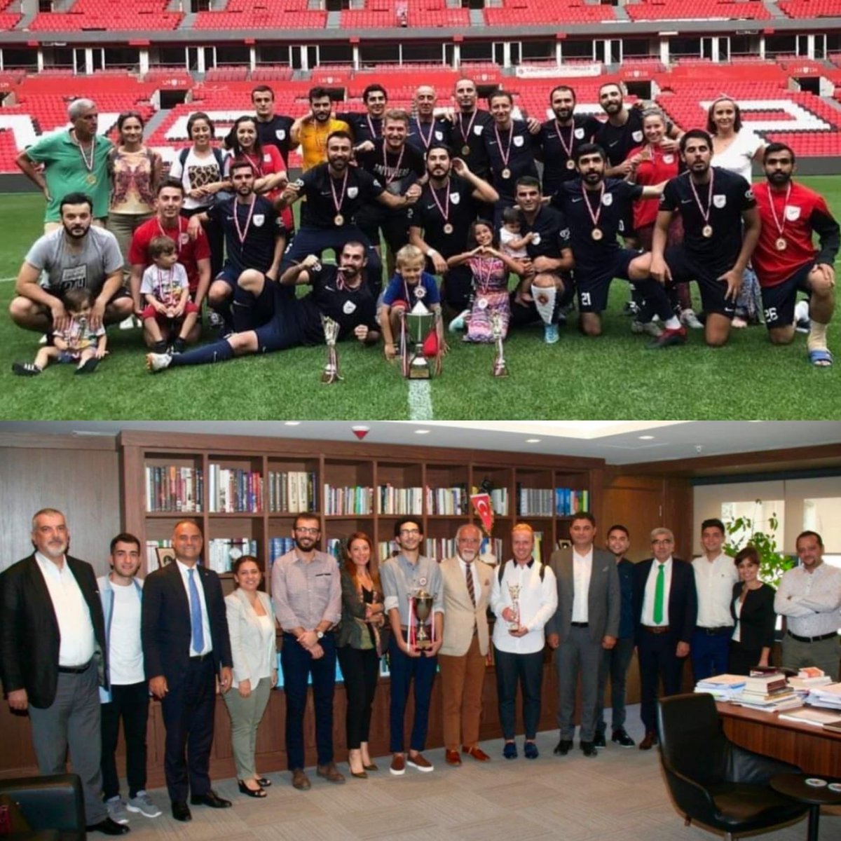 istbarosu's tweet photo. Bir haftada iki şampiyonluk!
Avukat Spor Oyunlarında İstanbul Barosu Futbol Takımı ve İstanbul Barosu Erkek Voleybol Takımlarımız Şampiyon oldu. Meslektaşlarımızı üstün başarıları için yürekten kutluyoruz! https://t.co/kbErqSUCmD