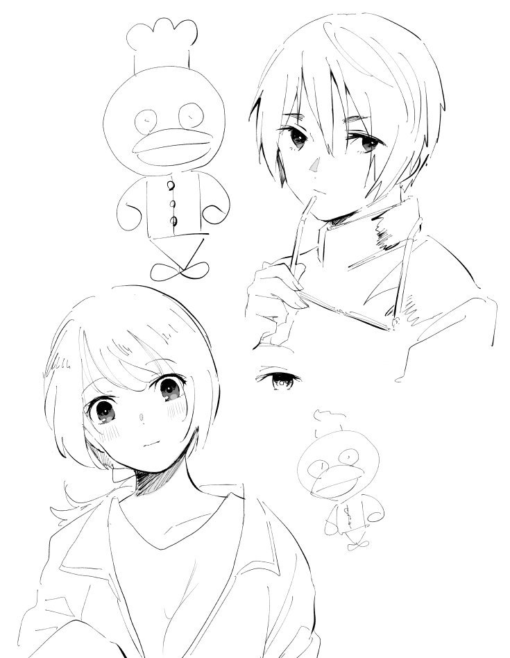手慣らしラクガキ。オリキャラの描きかた忘れた 