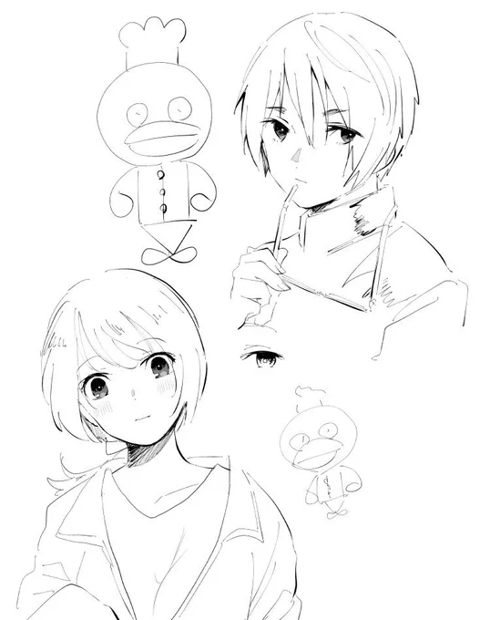 手慣らしラクガキ。オリキャラの描きかた忘れた 