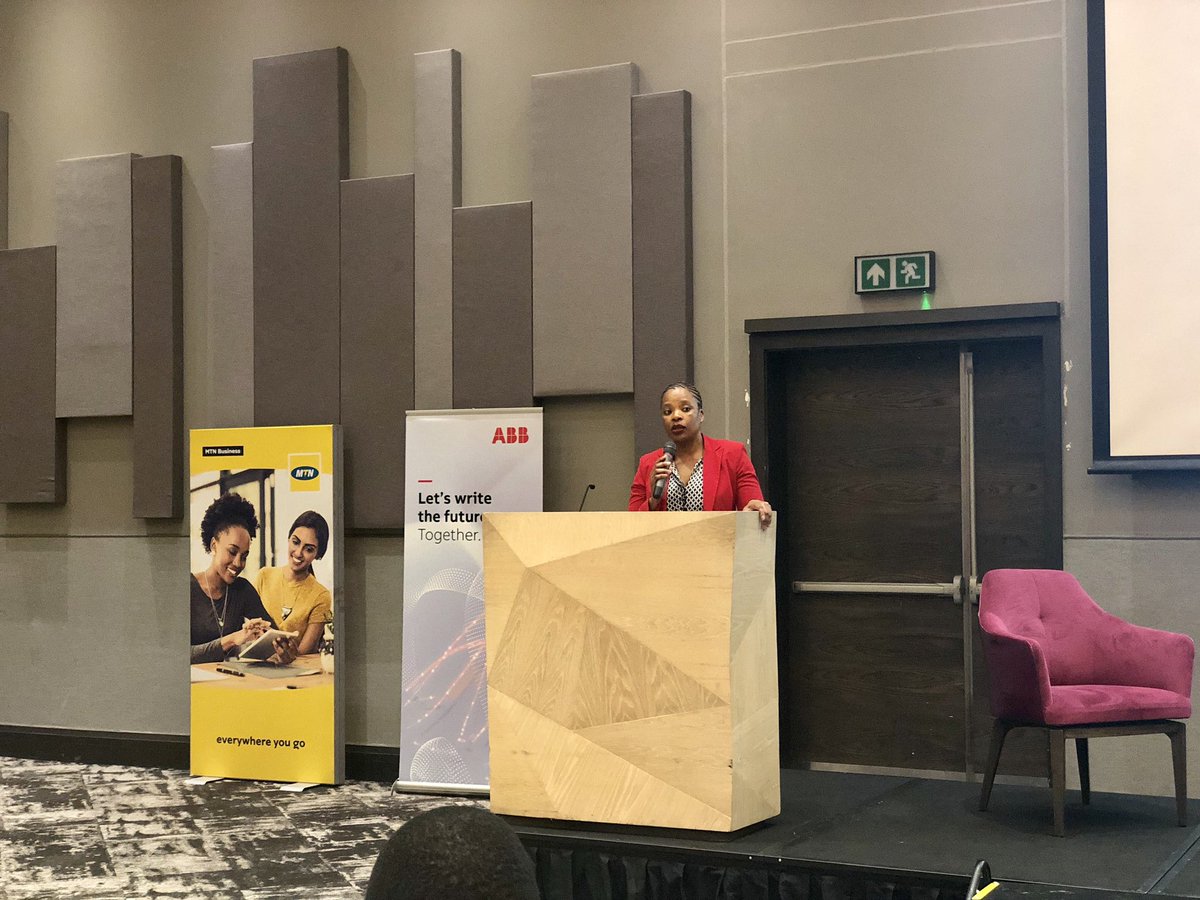 Kelebogile Molopyane 
Senior Manager: Maxum at @InnovHub talks about the role small businesses play in innovation. #IoTAwards Breakfast on smart cities is packed with insights today!