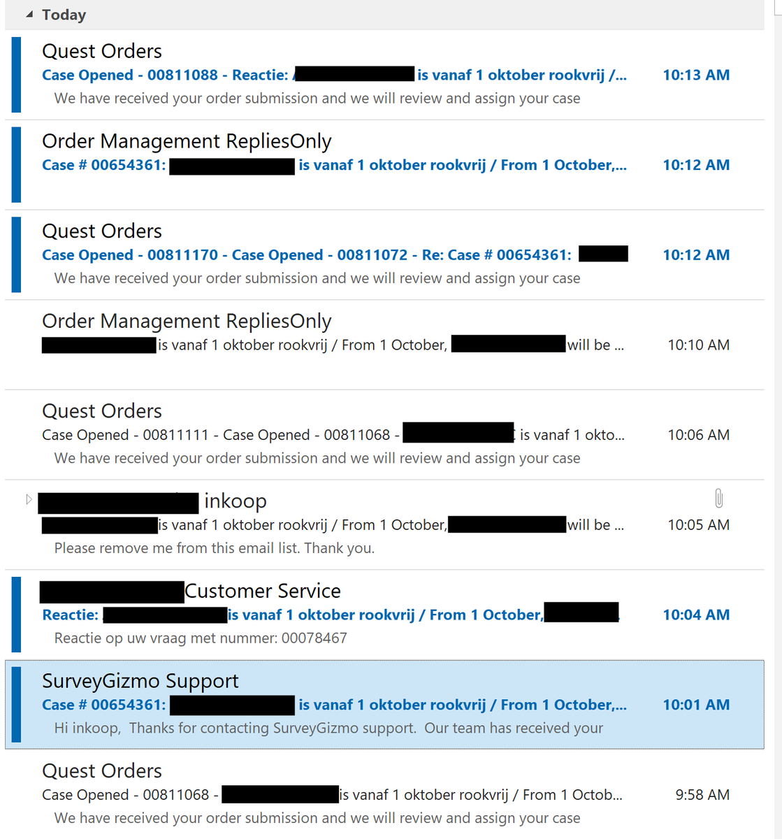 DSchuuring's tweet photo. Hmm.....🤔, how many cases will be opened if you CC all your suppliers using your ticketing system? And everyone starts asking to be removed from the list. #databreach #datalek #fail https://t.co/YtfsWfMcsx