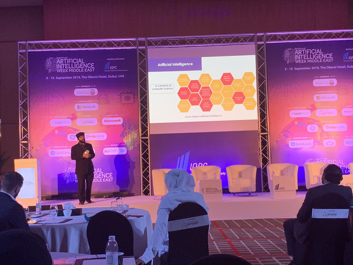 sharadagarwal's tweet photo. ‘Applications of AI in the insurance industry’ by Harphajan Singh from Prudential Assurance Company at the #AIWeekME #ArtificailIntelligence #AI #Dubai @iqpcmena @OberoiDubai @middleeastevent @dcgguide https://t.co/JoOE2P5yQN