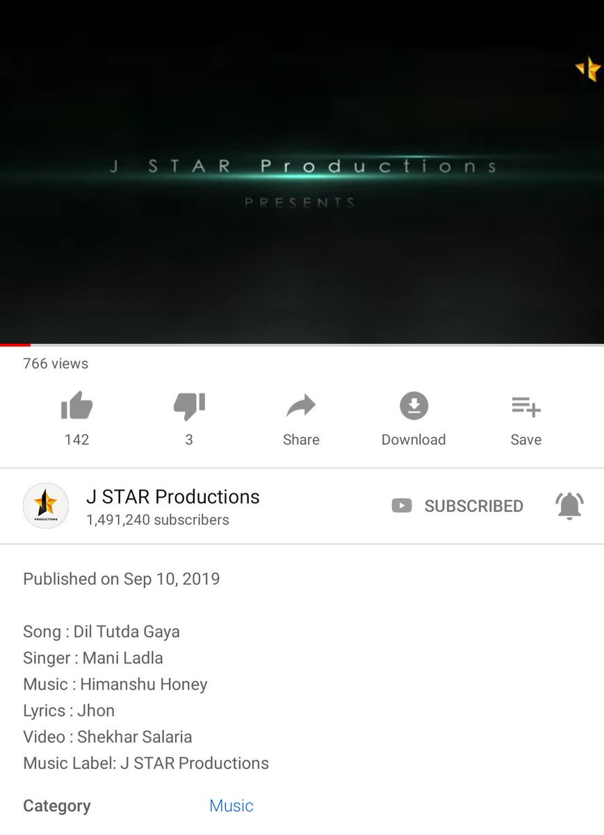 jstaproductions's tweet photo. Super talented @maniladlaofficial  DIL TUTDA GAYA releasing worldwide on12 September 2019 @jstarproductions__

Teaser -https://t.co/Z2cXZfovNw https://t.co/lgkp1AMXr1
