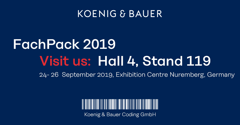 CodingGmbh's tweet photo. Visit us at Fachpack 2019.
You will find us in hall 4 booth 119
24. - 26. september in Nuremberg.

Get your free ticket: https://t.co/gckBHICb6L

#fachpack #fachpack19 #koenigundbauer https://t.co/1Ld9zaj7RE