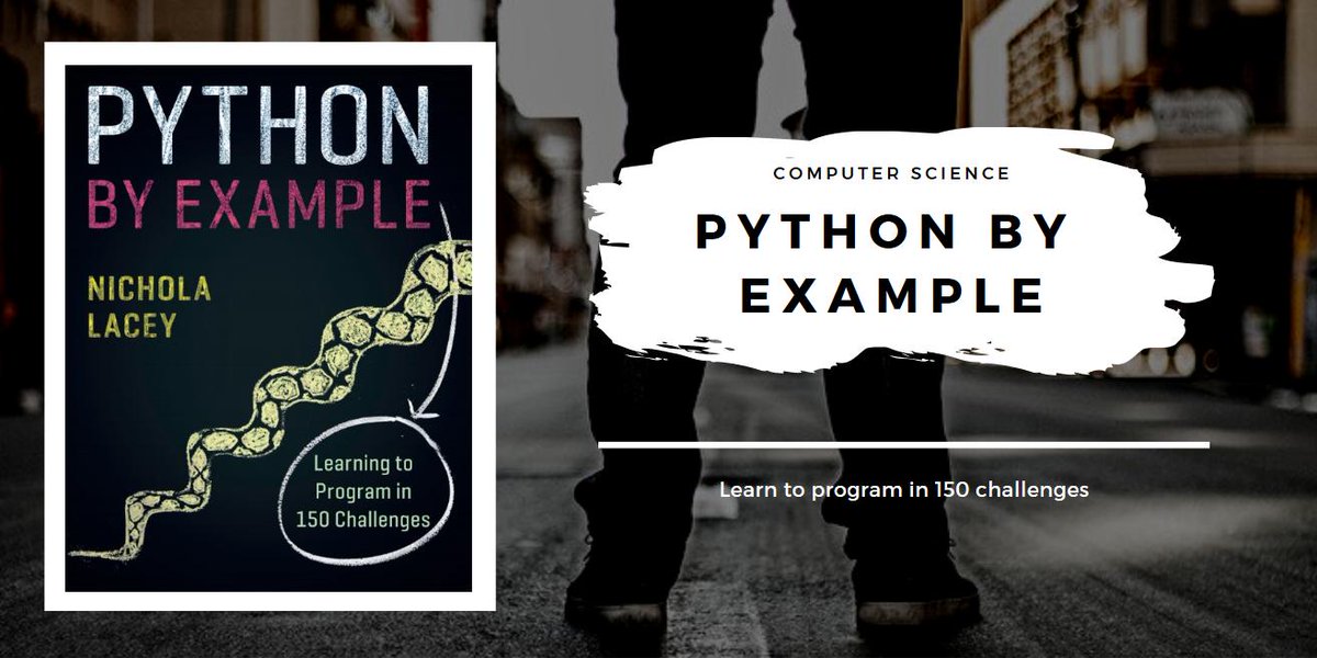 nichola_wilkin's tweet photo. Learn Python in 150 challenges.  A practical way to learning Python programming #computerscience #backtoschool #compsci #Python https://t.co/etQgBeenMM #ocrcomputing https://t.co/uB98ooos1G