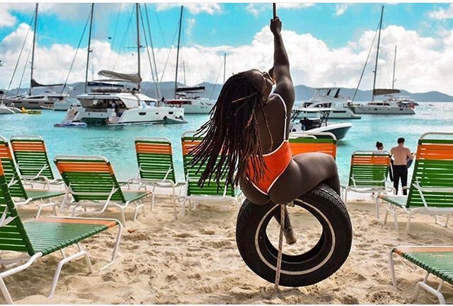 Note to self!!! Come out Swinging!!! 👸🏾📝💁🏾‍♀️🏖🙋🏾‍♀️👙🤘🏾🏖😝🔹🇻🇬@adya.enroute🔹#britishvirginisland #bvi #notetoself #tireswing #beach #swing #noworries #fun  #beautiful #bestlife  #queen  #queensabroad #kingsandqueensabroad  #blacktravel  #travellife #tra… ift.tt/2NSvc4N