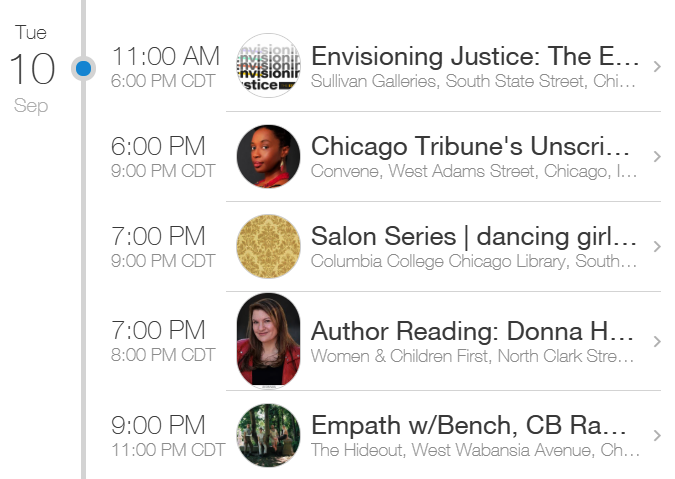 RebelliousMag's tweet image. Calendar / #FeministAgenda:  11a Envisioning Justice @artinstitutechi, 6p #UNSCRIPTEDSERIES @Basseyworld Convene 16 W. Adams, 7p @dancinggrlpress Library of @ColumbiaChi, 7p @SusanJGilman @wcfbook, 9p Empath w/Bench, CB Radio Gorgeous @hideoutchicago   

rebelliousmagazine.com/the-feminist-a…
