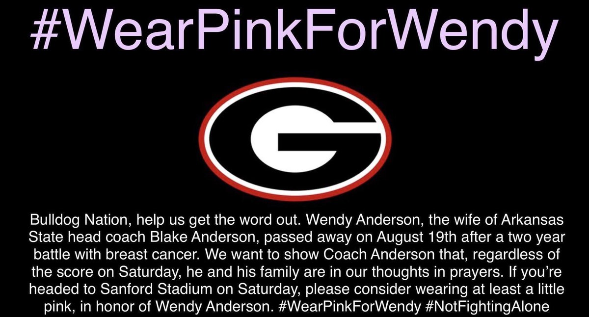 Incredibly classy move by Georgia. It’s about more than just a game.