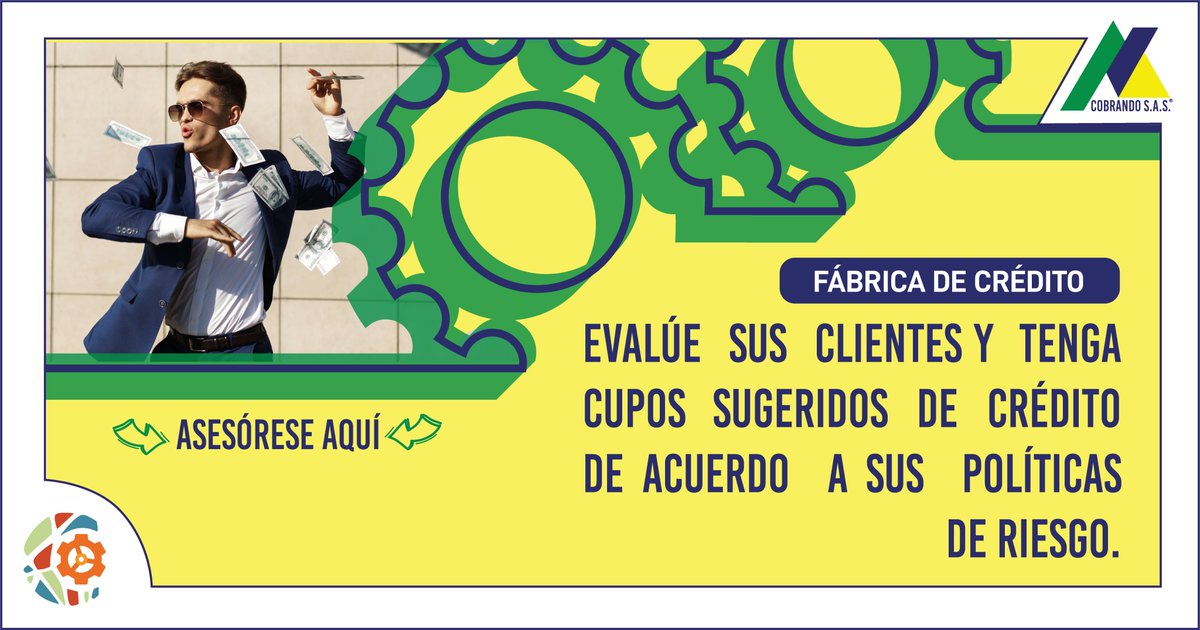 PBackoffice's tweet photo. Apoyar el crecimiento de las empresas con una clara visión y manejo del riesgo de sus clientes actuales y futuros. Nuestra solución te permite evaluar tus Clientes y tener cupos sugeridos de crédito. ¡Visítanos! en nuestra pagina web https://t.co/dby7P1xfRT para más info. https://t.co/fRGtpoIUys