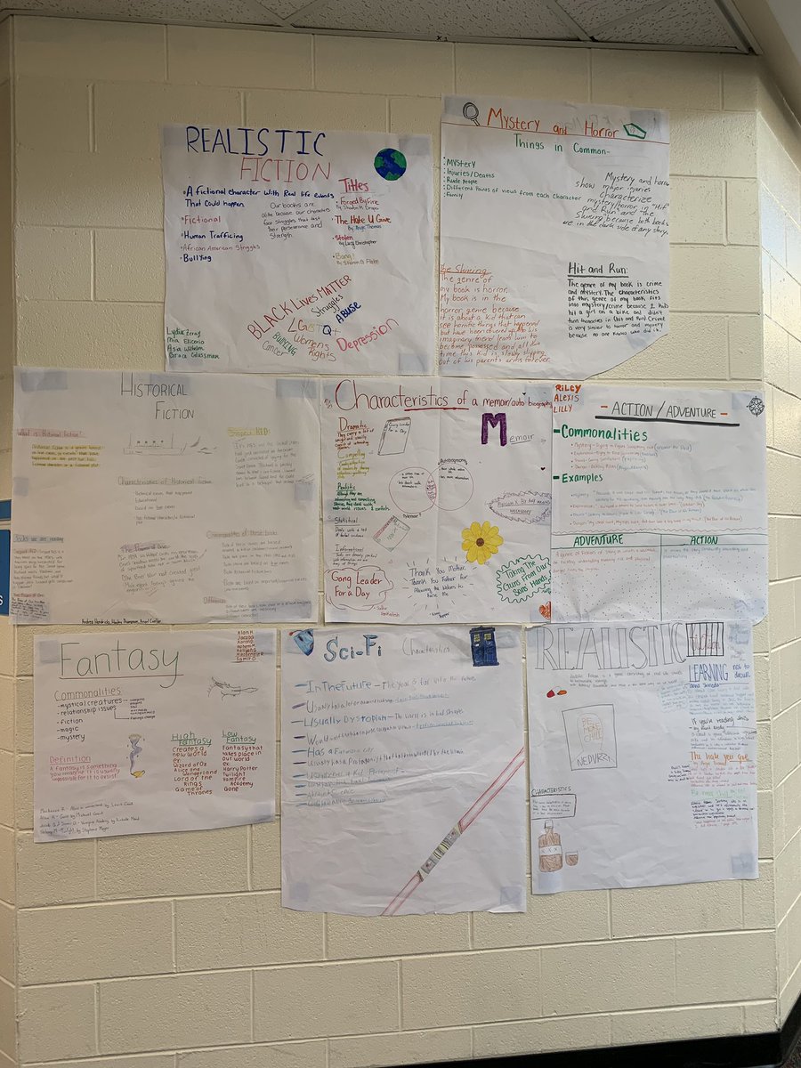 ddbabb1's tweet photo. Found genre commonalities in our independent reading reading books. #arc https://t.co/BhhofZZXkp