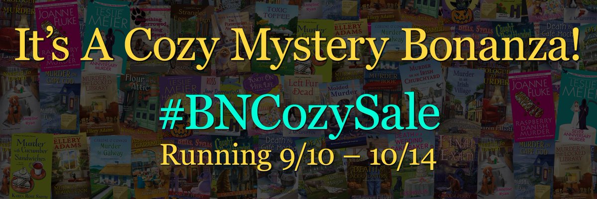 KensingtonBooks's tweet photo. This Fall it's time to stock up on cozy mysteries! Don't miss the @BNBuzz #CozyMysteryBonanza happening right now→ #BNCozySale #CozyFallReads https://t.co/LUNyNJyY6D https://t.co/u1XiYRqNAG