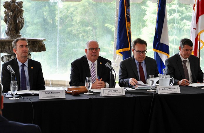 WhitneyPipkin's tweet photo. Despite a dramatic run-up to this year's Chesapeake Executive Council meeting last week... not a whole lot happened. 

@chesapeakebay's Will Baker said of PA's funding shortfall, the "600-pound gorilla in the room... was ignored.”

https://t.co/Yuh2nkwcG9 #chesbay #execcouncil https://t.co/ol13Xeuhdx