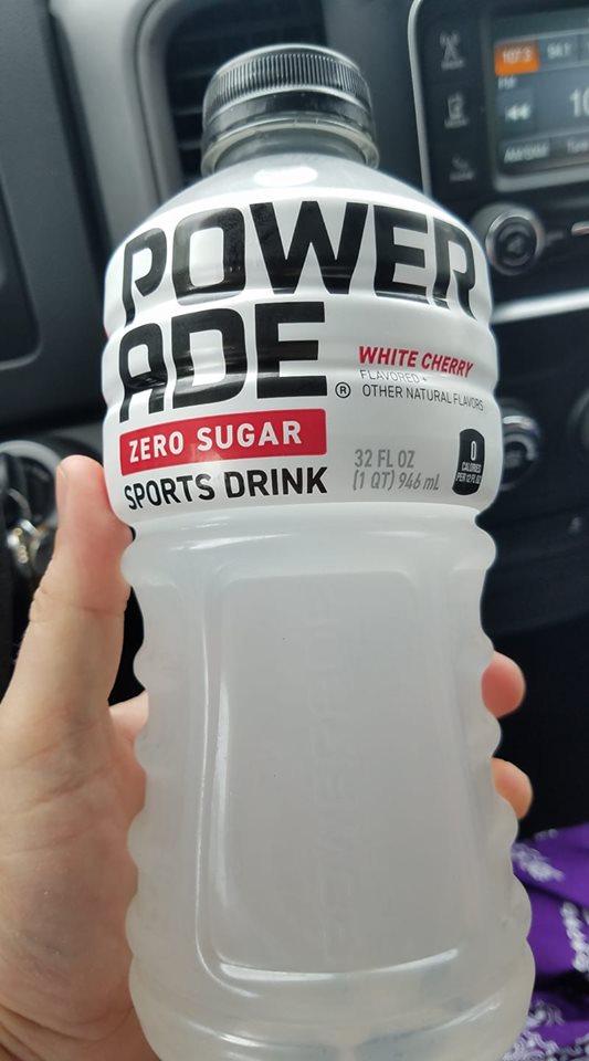 TroyReinvented's tweet photo. A diabetic guy can't give enough thanks to @CocaCola and @POWERADEZERO for introducing the Nectar of the Gods flavor, WHITE CHERRY! THANK YOU! I bought five this morning. #WhiteCherry #PoweradeZero #BestFlavor #EvenBetterThanBlue https://t.co/jxvpFVWZGb