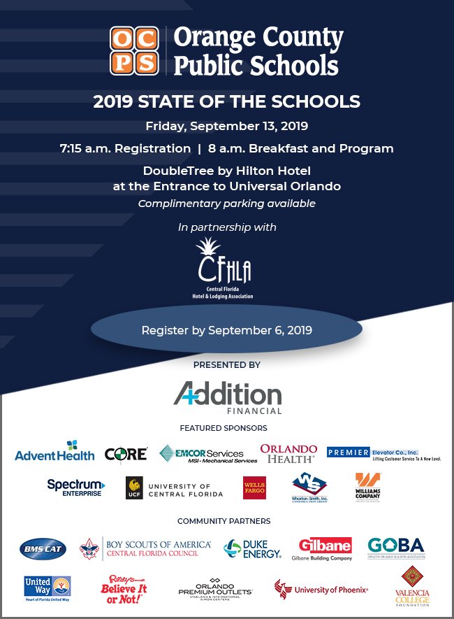 BSAPro's tweet image. Proud to be a sponsor of this year's Orange County Public Schools 2019 State of the Schools event @OCPSnews