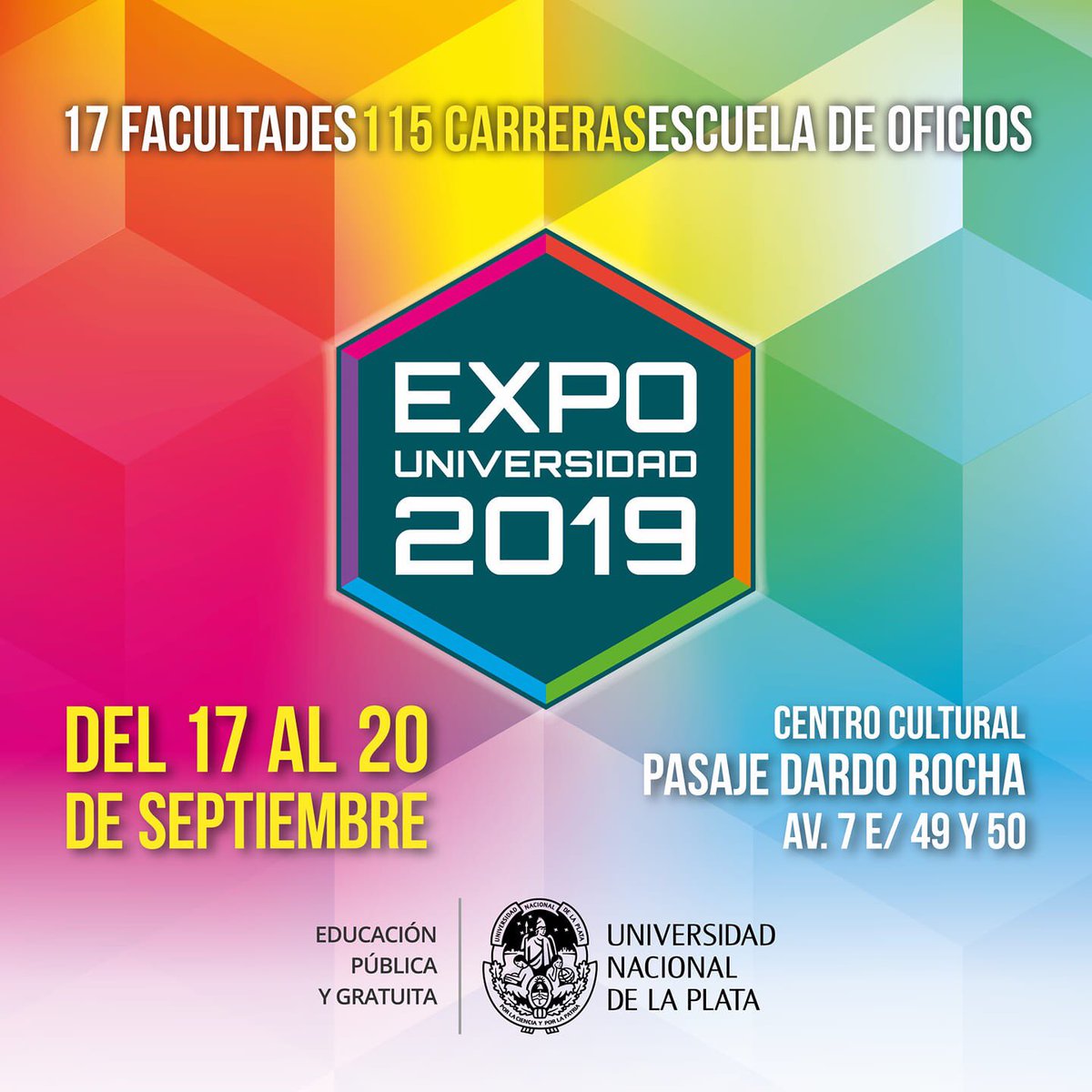 Informática en la ExpoUNLP acercate para conocer nuestras carreras y sacarte todas las dudas. 
Del 17 al 20 septiembre en el Pasaje Dardo Rocha ¡Te esperamos! #Ingreso2020 #InformáticaTuProyecto