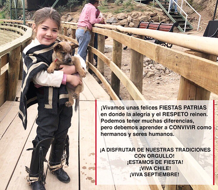 RESPETO y ALEGRÍA! dos palabras claves para gozar de unas lindas fiestas!! VIVA CHILE!! VIVA NUESTRO MES DE LA PATRIA!! 🇨🇱❤️🎉 #chileesunico  #fiestaspatrias #tradiciones #respeto