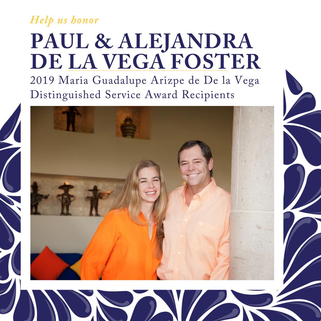 FEMAPfoundation's tweet photo. Join us 9/27/19 for our 2019 #FemapGala and help us honor Paul &amp; Alejandra De la Vega Foster, this year's recipients of the Maria Guadalupe Arizpe de De la Vega Distinguished Service Award for their outstanding contributions to our mission. Tickets at https://t.co/dsunhMC5eB https://t.co/cfddFHuxto