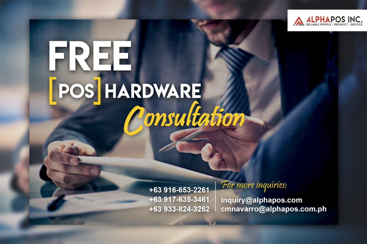 alphapos_inc's tweet photo. Want to know more? Contact us now at:

inquiry@alphapos.com.ph
+63(2) 851-2628
+63 917-635-3469
+63 933-824-3259

Want to be a re-seller?
Please call/email Mr. Cris

+63 916-653-2261
cmnavarro@alphapos.com.ph

#AlphaposInc #POShardware #Free #Consultation #Business https://t.co/VAjVkD1Znm
