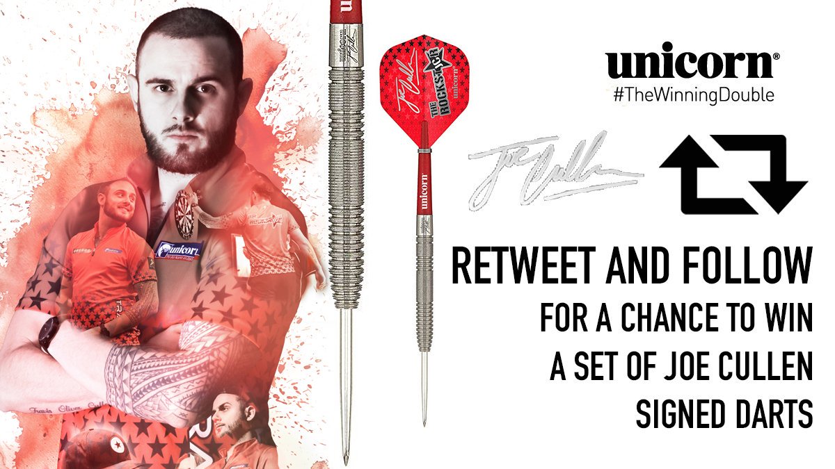 UnicornDarts's tweet image. #WIN! He's just been crowned European Darts Matchplay Champion 🏆

Simply RT this post &amp;amp; follow us to win a signed set of @rockstar_13_ arrers!

#darts | #Competition | #RTtoWin | #JoeCullen | #Giveaway | #TheBigNameinDarts | #Unicorn