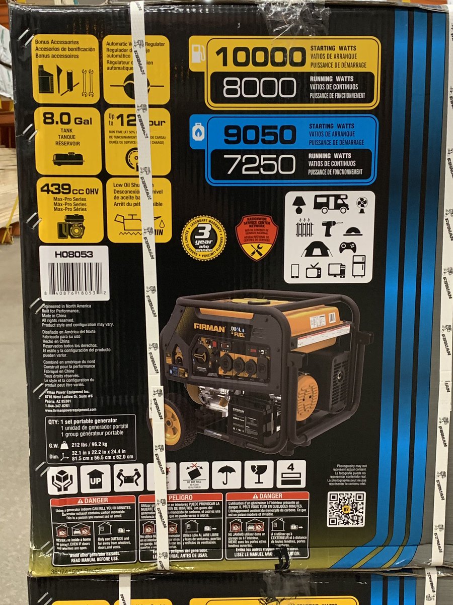 Sadly, there are still people without power in Cape Breton. We have received a shipment of dual fuel Firman generators! If your needs are now or preparing for the future a generator is like purchasing some peace of mind! <a href="/HomeDepotCanada/">Home Depot Canada</a> #generators #NSStorm #Dorian2019