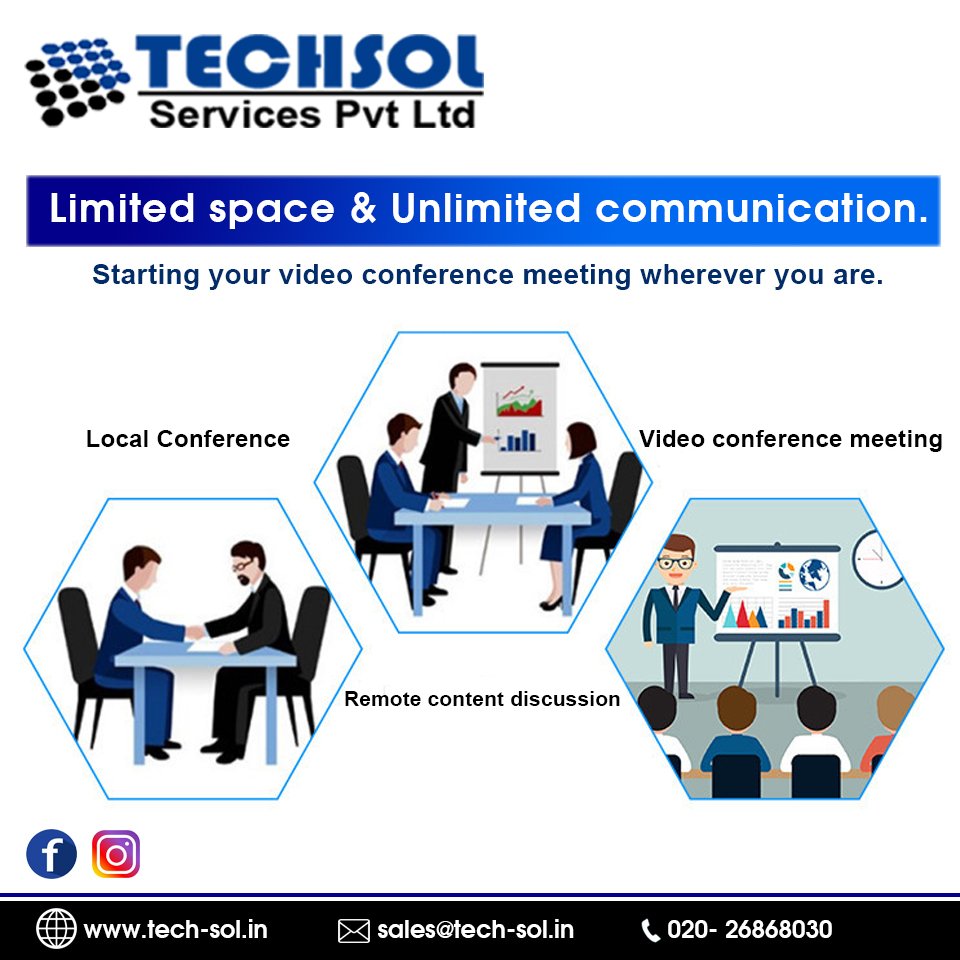 TechSolService1's tweet image. Limited Space &amp;amp; Unlimited Communication. Start Your Video Conference Meeting Wherever You Are.
For More Info
Call Us On 020 26868030
Email: sales@tech-sol.in
tech-sol.in
#BusinessSupplies #techsol #BusinessSolutionProvider
#pune #AudioVideoConferencing #AVSystems