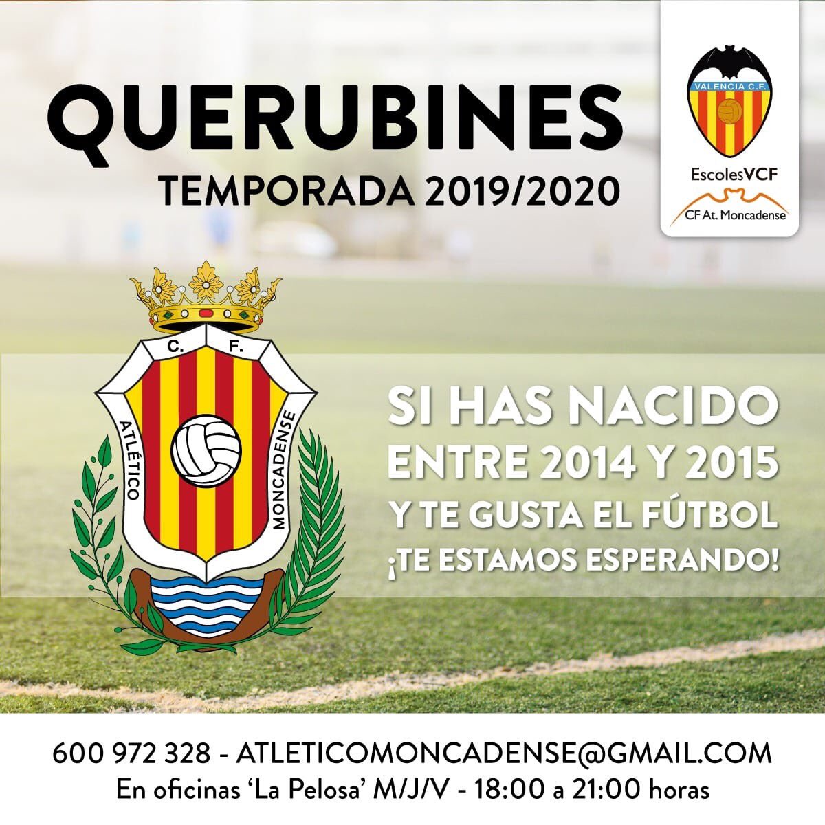 atmoncadense's tweet photo. 👶⚽ QUERUBINES ⚽👶

Últimas plazas para completar la categoría QUERUBÍN.
Tú hijo, sobrino, nieto, amigo, o vecino le gusta el fútbol que no lo dude, el ⚽ ya ha empezado a rodar para los más pequeños.

OS ESPERAMOS 😜❗ https://t.co/MlWoxkJLVX