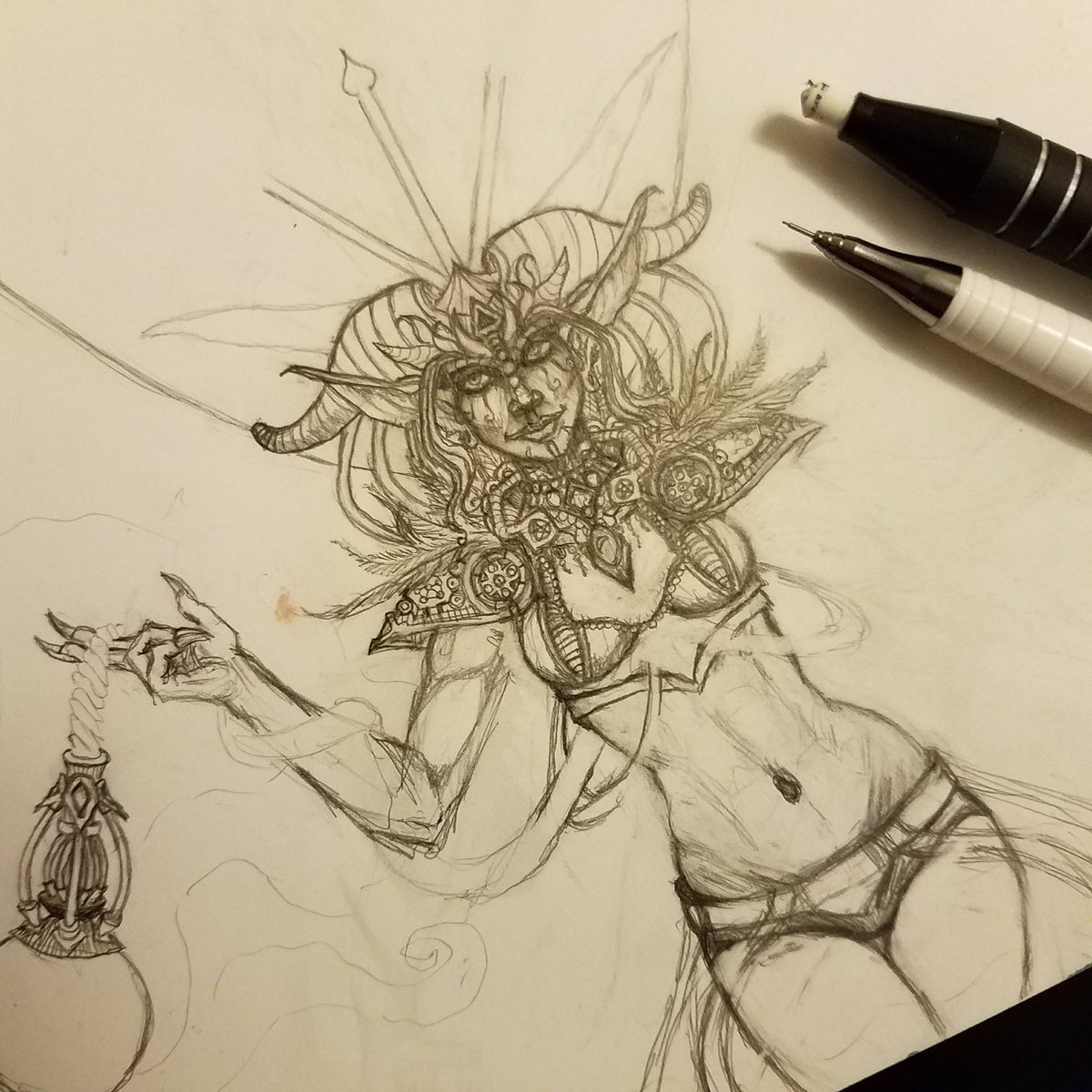 LuckyCrowTweets's tweet photo. This was one of my favorites that I drew for @drawtober 2017! Updated with my new digital capabilities 🤘🏻🔥
#art #sketch #details #pencilart #digitalart #fantasyart #darkfantasy #darkart #fairy #fae #illustration #female #fantasy #demon #horns #toxic #ipadart #procreate #occult https://t.co/T0mhr5KGmP