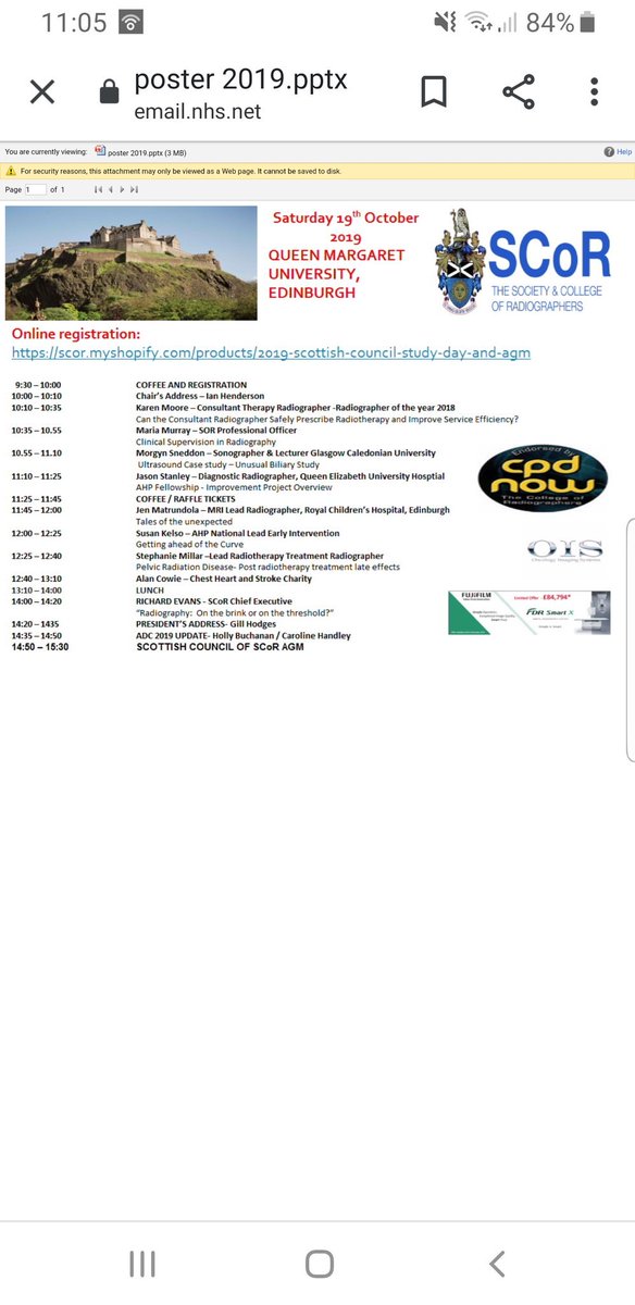 Register for Scottish Council study day, great CPD event! @SCoRMembers @SCoRScotland @mickeymcc82 @alasse_anwamane @radeilidh @ClaireCurrie9 @OncologyImaging  @fujifilmuk