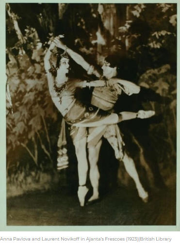 myaskofiev's tweet photo. 10 Sept 1923, London: Premiere of ballet 'Ajanta's Frescoes', inspired by Anna Pavlova's visit to the Ajanta caves in India. Music was by Alexander Tcherepnin conducted by his father, Nikolai. Being his twenty-fifth anniversary as a conductor, a presentation was made on stage. https://t.co/DWr1qs0qP2