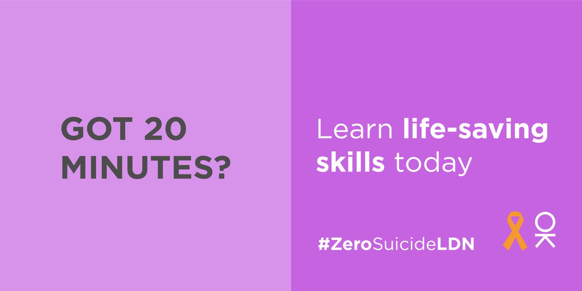 ThamesThrive's tweet photo. Help to make a #ZeroSuicideLDN today—take this simple but effective free training and retweet! Visit https://t.co/fI1h9QKipW It only takes 20mins!#worldsuicidepreventionday https://t.co/VkwaVIDauc