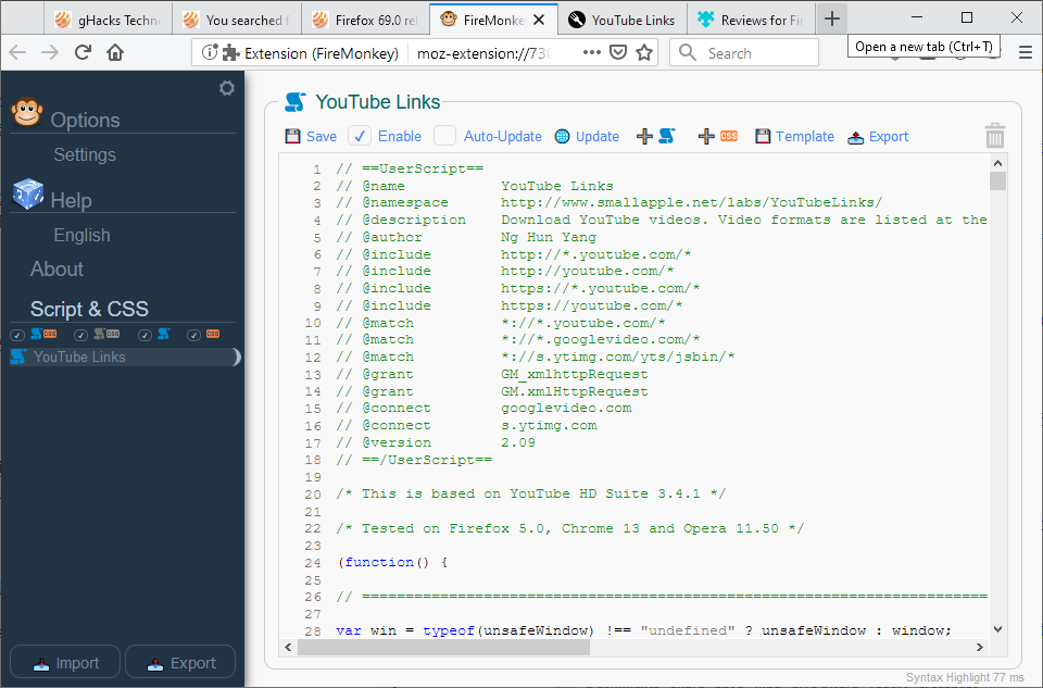 ghacks's tweet image. FireMonkey uses Firefox's official API for userscripts and userstyles #firemonkey #firefox #userscripts #userstyles
ghacks.net/2019/09/10/fir…