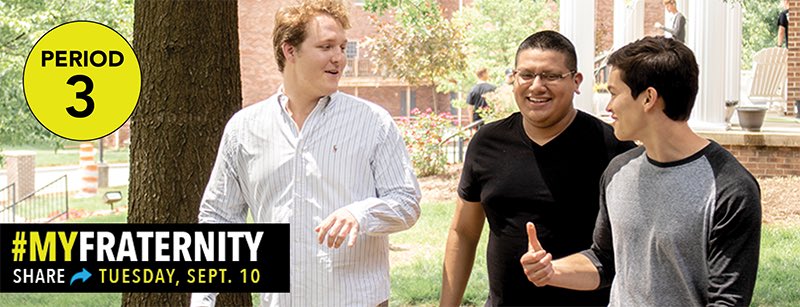 Today is #myfraternity social media day. Make sure to share about what your fraternity has done for you and shed a positive light on fraternity life here at UCO.

Make sure to use the key phrase “I am _______ because of #myfraternity .”