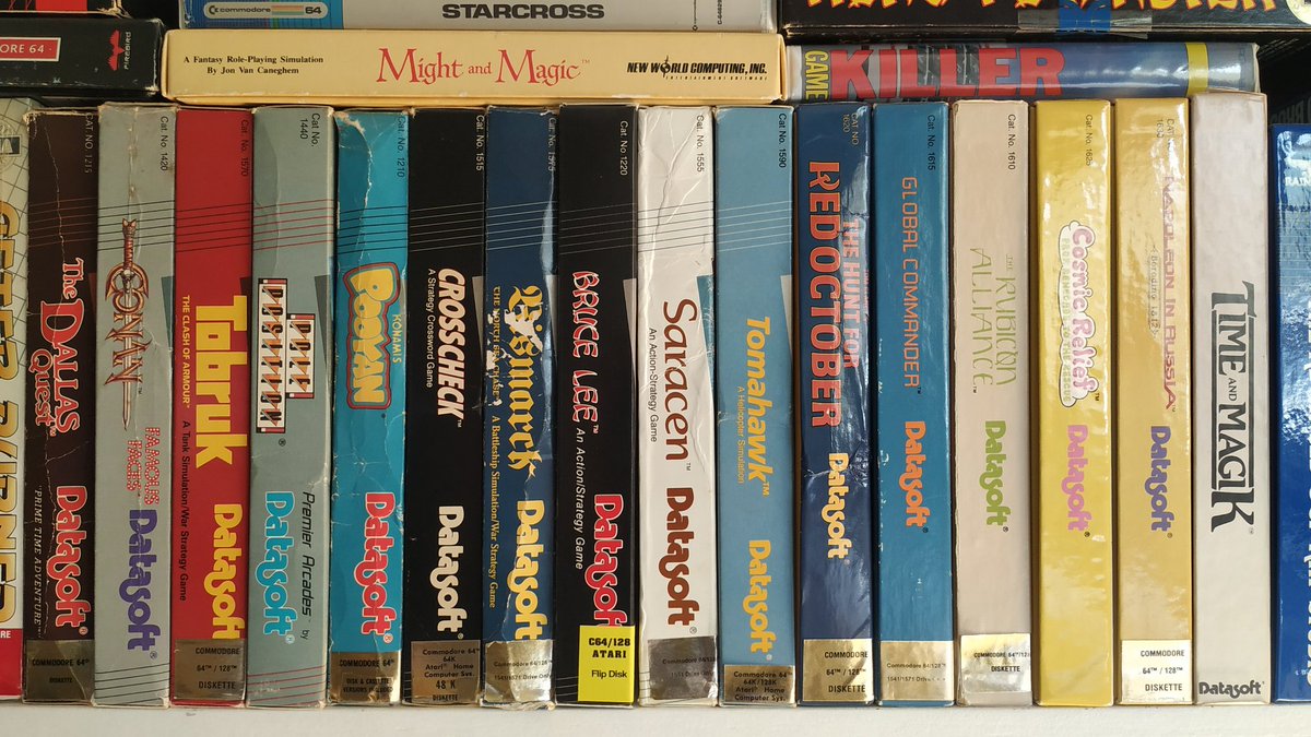 outrun69's tweet image. Here is my #datasoft #Commodore64 Games collection. I&apos;m seeking some others from that publisher so if you own some others, please contact me ! 😊
#C64Retweets #CommodoreBlog #EverythingC64 #C64 #RetroGaming #retrogames #8bits