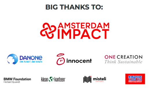 BCorpEurope's tweet photo. Big thanks to all our #BCorpSummit partners! Come and meet them in Amsterdam on 23rd and 24th Sept here: https://t.co/zKFKbUX15q

@AmsterdamImpact @bmwfoundation @Danone @innocent @ConincoExplorer @TonyChocolonely @kleankanteen @misteli_cc https://t.co/cfecxn3AVq