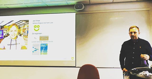 dotnetsheff's tweet image. Jon Vines presenting &quot;Building .NET Core Apps using AWS and the Serverless Framework&quot; #dotnetsheff