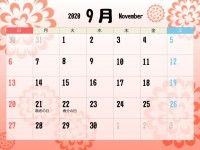 素材ラボ A Twitter 新作イラスト 花もよう 2020年 9月カレンダー 高画質版dlはこちら Https T Co Nrkjidikyn 投稿者 さかきちかさん かわいいお花の模様を季節ごと 月ごとにあしらったカ カレンダー 暦 スケジュール 2020年 9月 花柄 かわいい Https