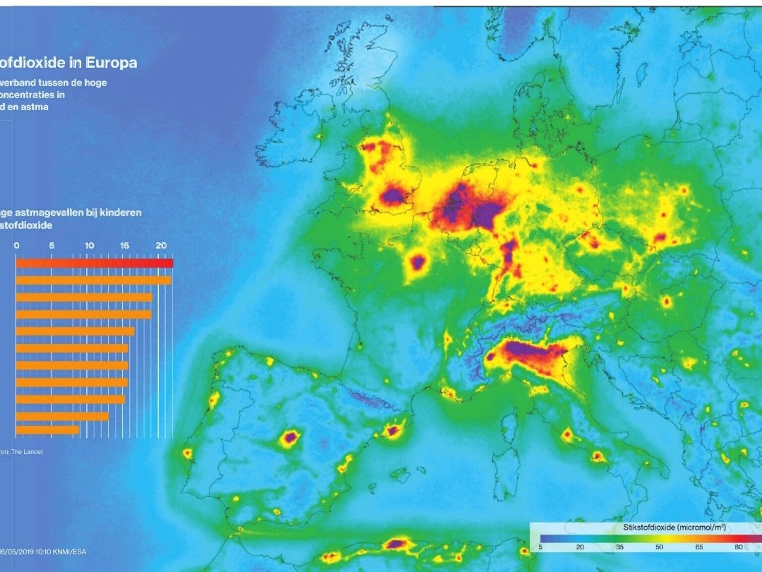 #Stikstof in Europa. Veel vee kennelijk in de Randstad, Ruhrgebied, Parijs, Londen, Manchester, Liverpool, Barcelona, Milaan, Rome, Madrid, Porto, Lissabon en Moskou. Sjonge. Het is maar goed dat <a href="/D66/">D66</a>, <a href="/groenlinks/">GroenLinks</a> en @partijvddieren hier de #veestapel willen halveren. Pfff... 👇