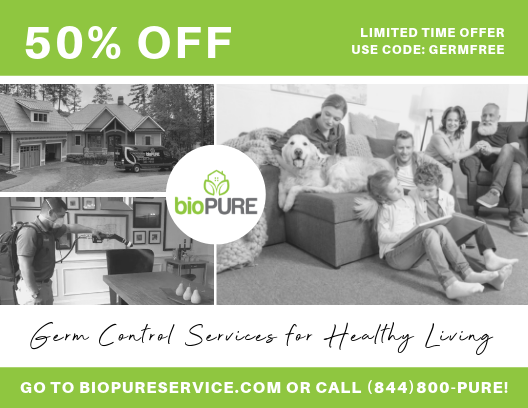 bioPURE_service's tweet photo. 🚨LIMITED TIME OFFER 🚨
#bioPURE eliminates up to 99.999% of cold, flu and other dangerous germs 🦠in your home or office. It’s proven, trusted and very cost-effective.
Use code GermFREE50 for 50% OFF your FIRST TREATMENT at https://t.co/HdujOJnGbI. #GermControl https://t.co/cg82Izt7s5