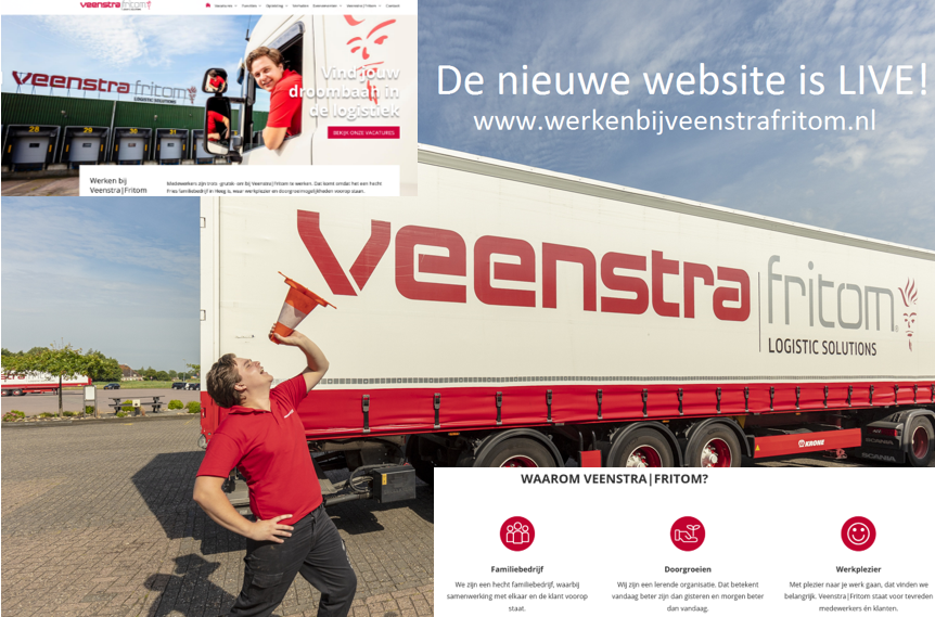 Onze nieuwe website Werken bij Veenstra|Fritom is NU LIVE: Neem snel een kijkje op: werkenbijveenstrafritom.nl 
Like en retweet dit bericht en laat ons weten wat u van onze nieuwe website vindt!😃