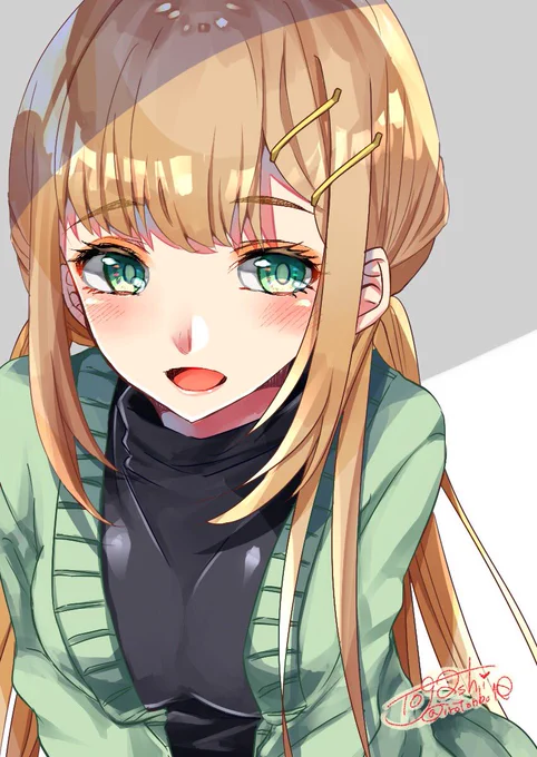 昨日チラッと言いましたが、先日フォロワーさんから頂いた残暑見舞いに描かれていた女の子が可愛かったのでつい勢いで描いてしまいましたの図。ご本人様に許可も頂いたので素敵な元絵もご紹介 