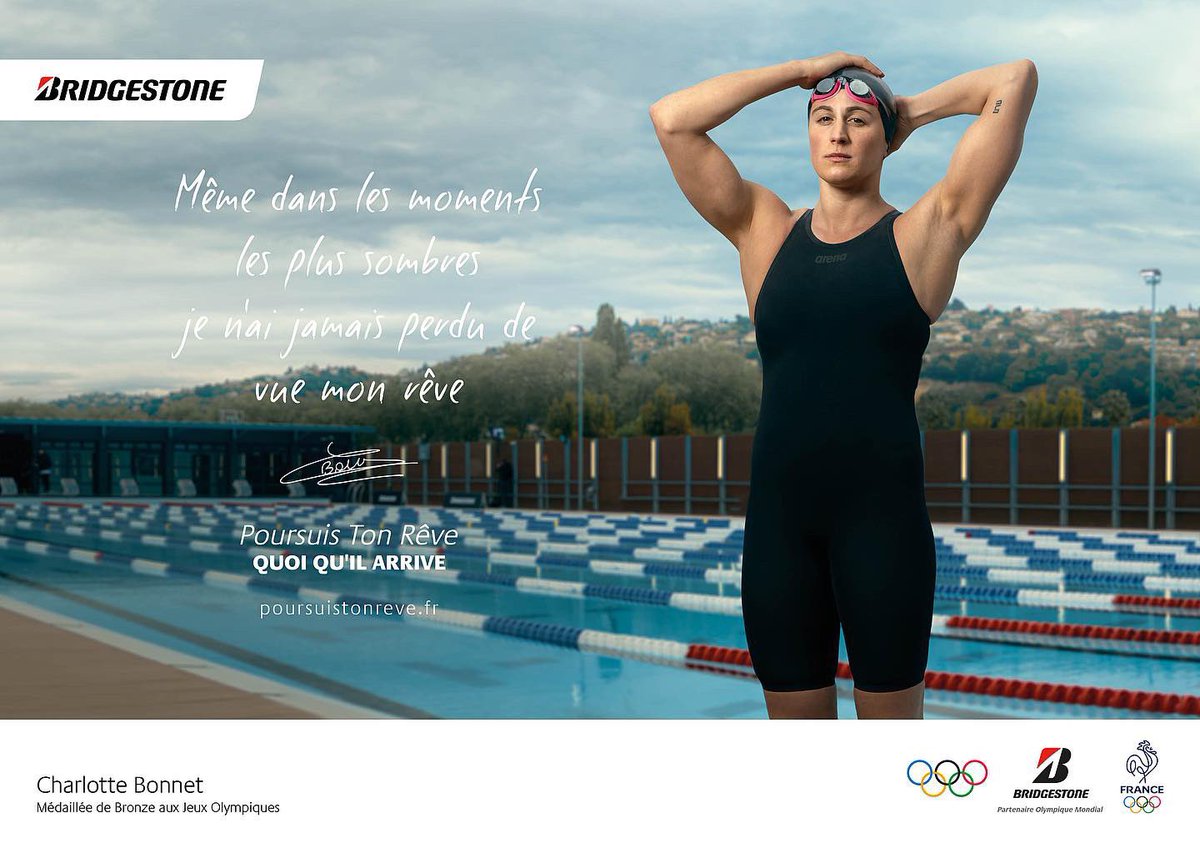 BonnetCha's tweet photo. Fière d’être la nouvelle ambassadrice @BridgestoneFR aux côtés de @Pierre_Vaultier et @lemaitreathle 🤩😃 #poursuistonreve https://t.co/ybAEgVakfn