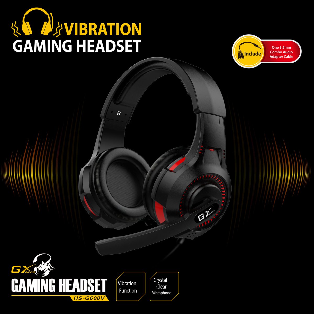 GX Gaming ME on Twitter: "#Vibration Gaming #Headset HS-G600V HS-G600V  focuses squarely on great sound quality and vibration experience with  games. With this immersive headset, you can be fully immersed in the