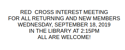 Red Cross interest meeting info.