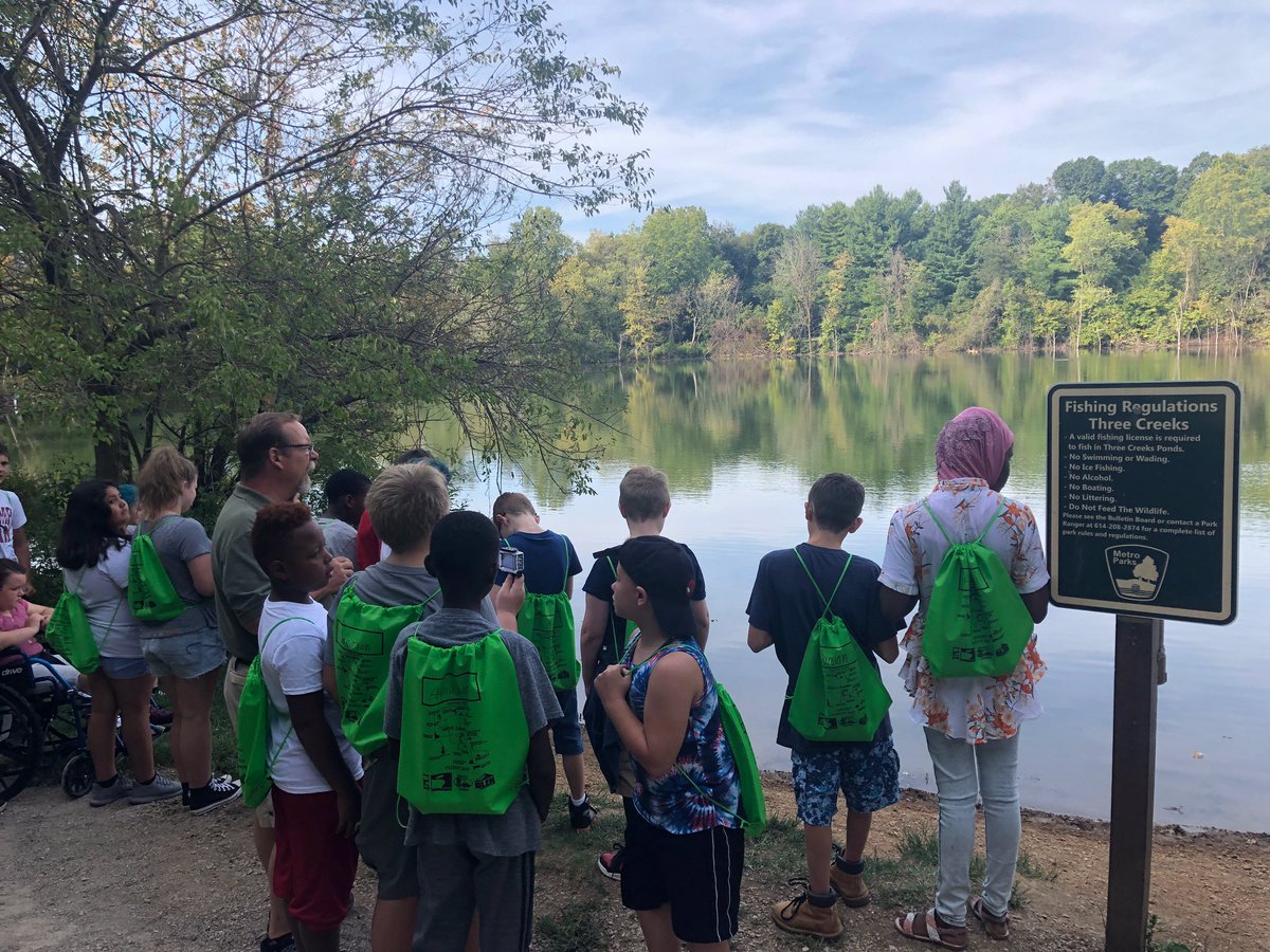 It’s a beautiful morning for a field trip! Our 5th graders are exploring a metro park today. #asburyway #momentsmatter