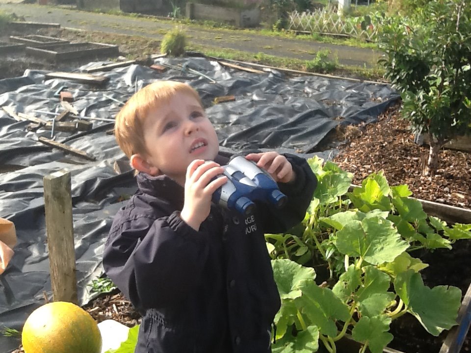 CentreForgewood's tweet image. I spy with my little eye...🧐 #allotmentfun #curiouslearner