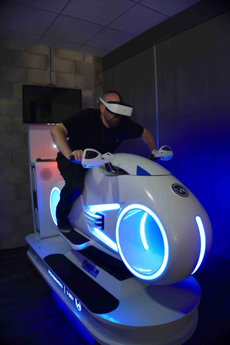 Prefer two wheels to four? Why not pop down to our arcade to try our amazing #virtualreality motorbike experience? #stockport #manchester