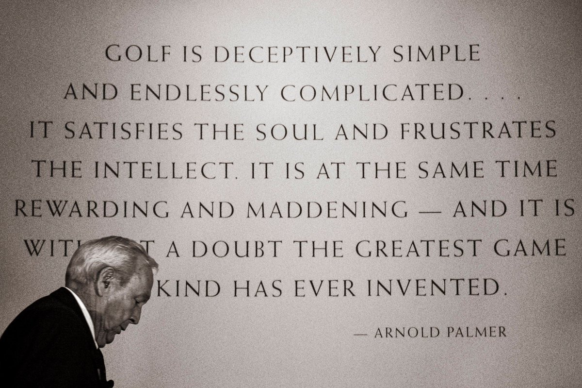 Golf really is a funny game.

Arnold Palmer got it.

#ArniesArmy