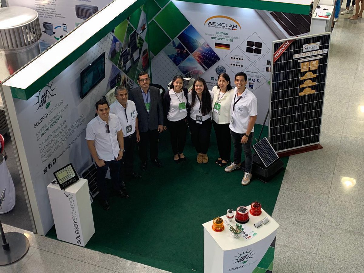 Ae Solar Exposing Our Ae Smart Hot Spot Free Shading Resistant Module To The Ecuadorian Market Thanks To Our Distributor Solergy Ecuador We Had A Chance To Show Our Technology